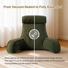 Ailuteie pillow ships vacuum-packed and expands fully within 24 hours.