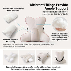 Ailuteie Lumbar Support Pillow on car seat for long-drive comfort and support