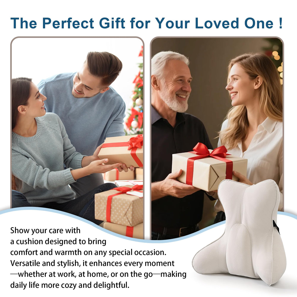 Ailuteie Lumbar Support Pillow interior uses silk wool and foam to maintain shape