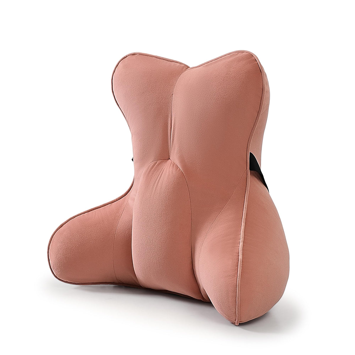 Ailuteie Lumbar Support Pillow front view showing velvet cover and ergonomic back support