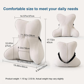 Ailuteie Lumbar Support Pillow with multi-zone design provides targeted back support