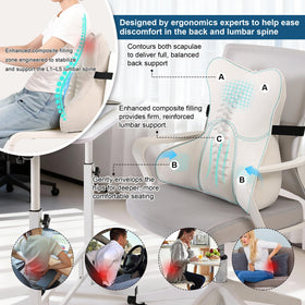 Ailuteie Lumbar Support Pillow on office chair to promote steady posture