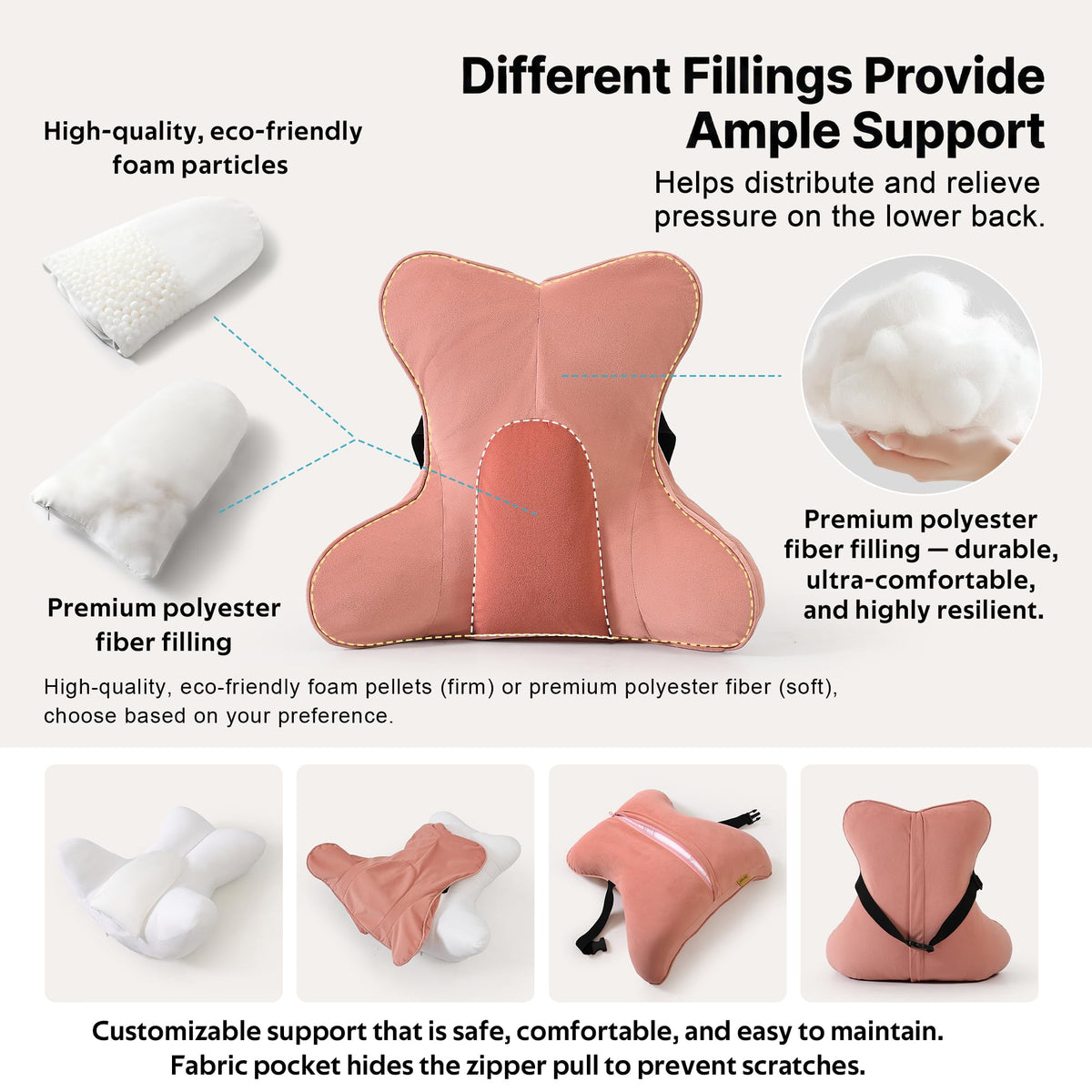 Ailuteie lumbar pillow on office chair promoting posture and comfort