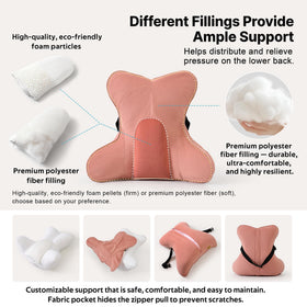 Ailuteie lumbar pillow on office chair promoting posture and comfort