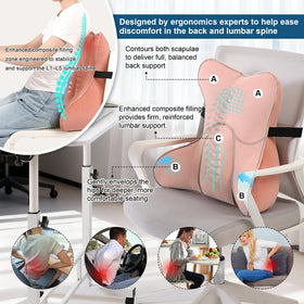 Ailuteie lumbar pillow on sofa providing stable lower back support