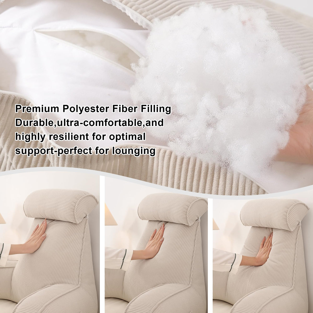Ailuteie reading pillow 3D filling provides balanced support