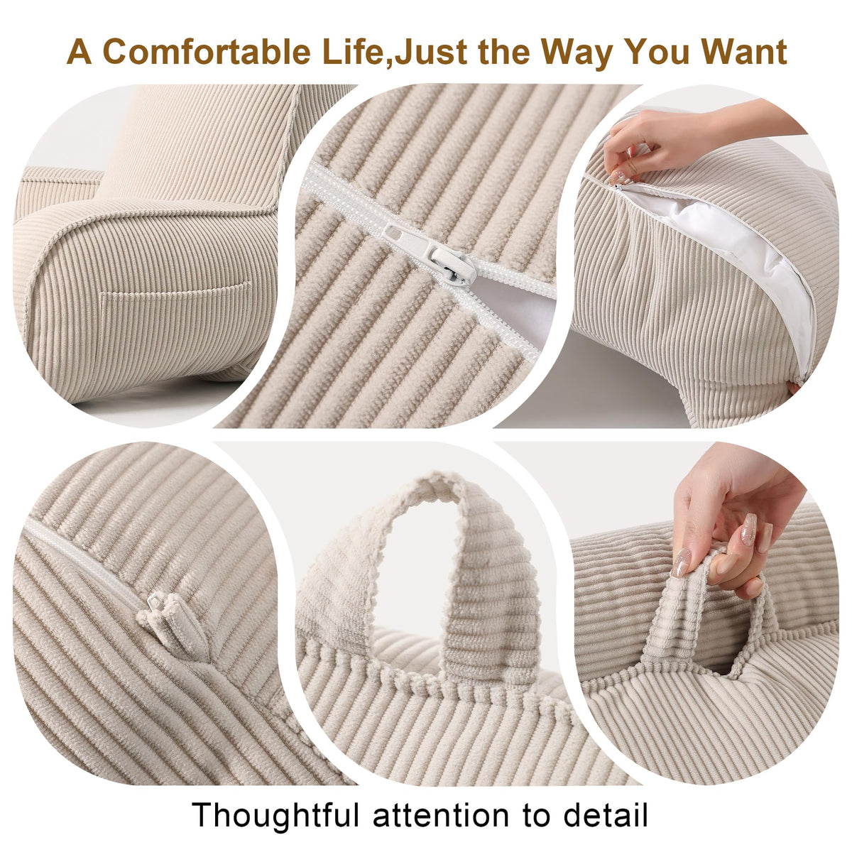 Ailuteie reading pillow in-bed use for studying or watching TV