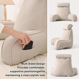 Ailuteie reading pillow washable cover keeps corduroy looking clean