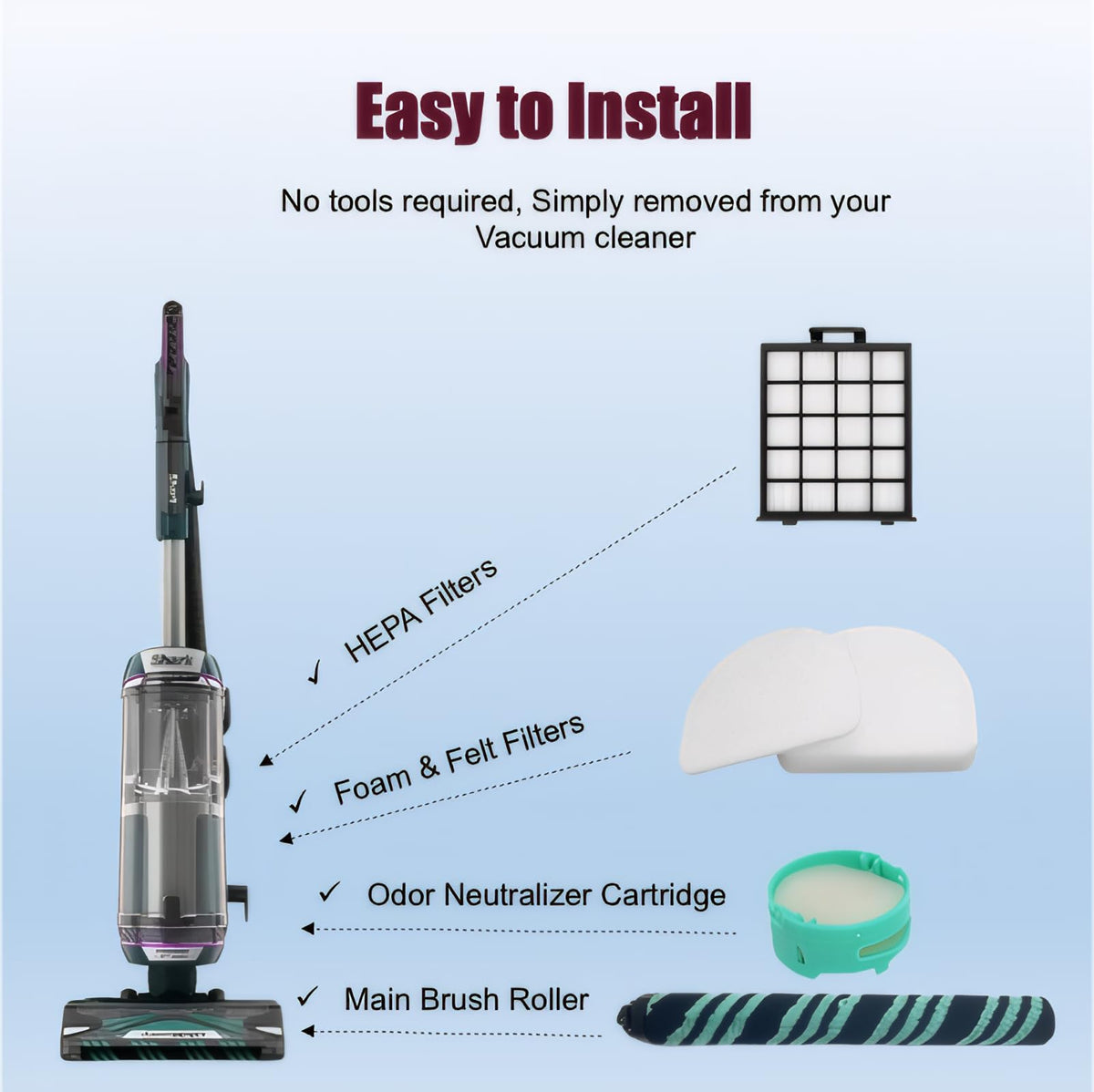 Aimery AZ4002 installation guide shows tool-free replacement