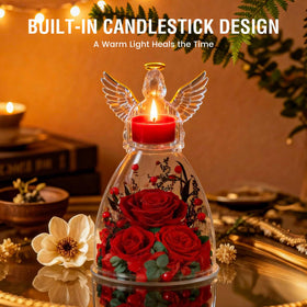 AIMEYE keepsake display highlights cherished memories with timeless roses.
