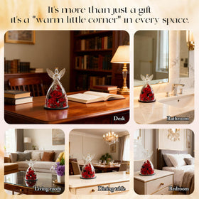AIMEYE glass angel keepsake elevates home decor with sentimental elegance.
