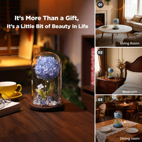 AIMEYE modern desk decor featuring preserved blooms on a sleek stand