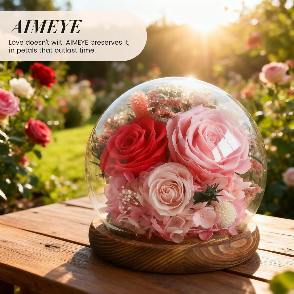 Aimeye romantic rose gift for mom, a keepsake that expresses lasting appreciation.