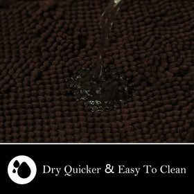 AINAHYVA bath mat with non-slip backing keeps floors stable and feet dry