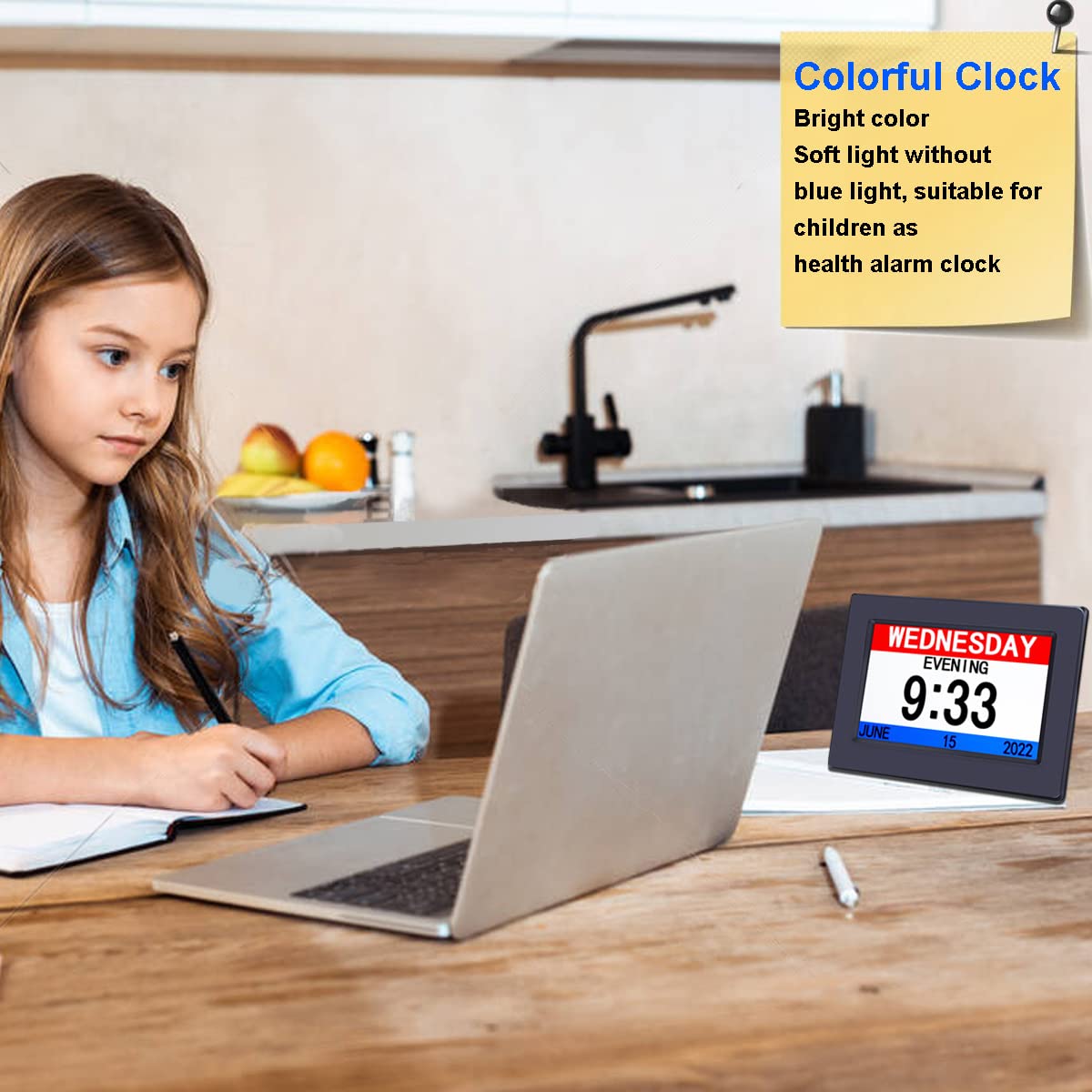 AINFTIME DST Clock automatic brightness reduces glare and night disruption