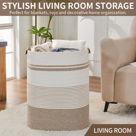 AINUOQI bedroom storage basket: easy to tuck away blankets and accessories.