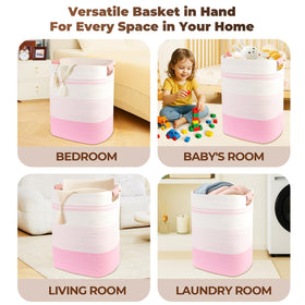 AINUOQI clothes hamper enhances bedroom aesthetic while containing dirty laundry