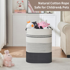 AINUOQI cotton storage basket for bedroom, decorative and practical
