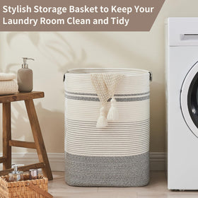 AINUOQI decorative woven basket adds boho flair to any space.