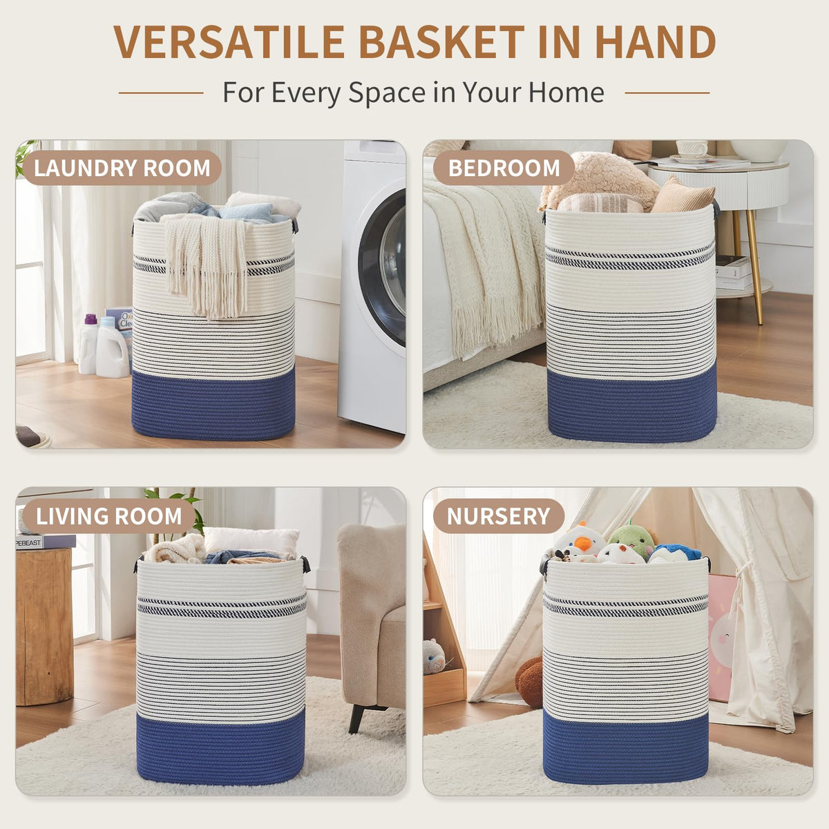 AINUOQI multiuse storage basket ideal for toys and clutter
