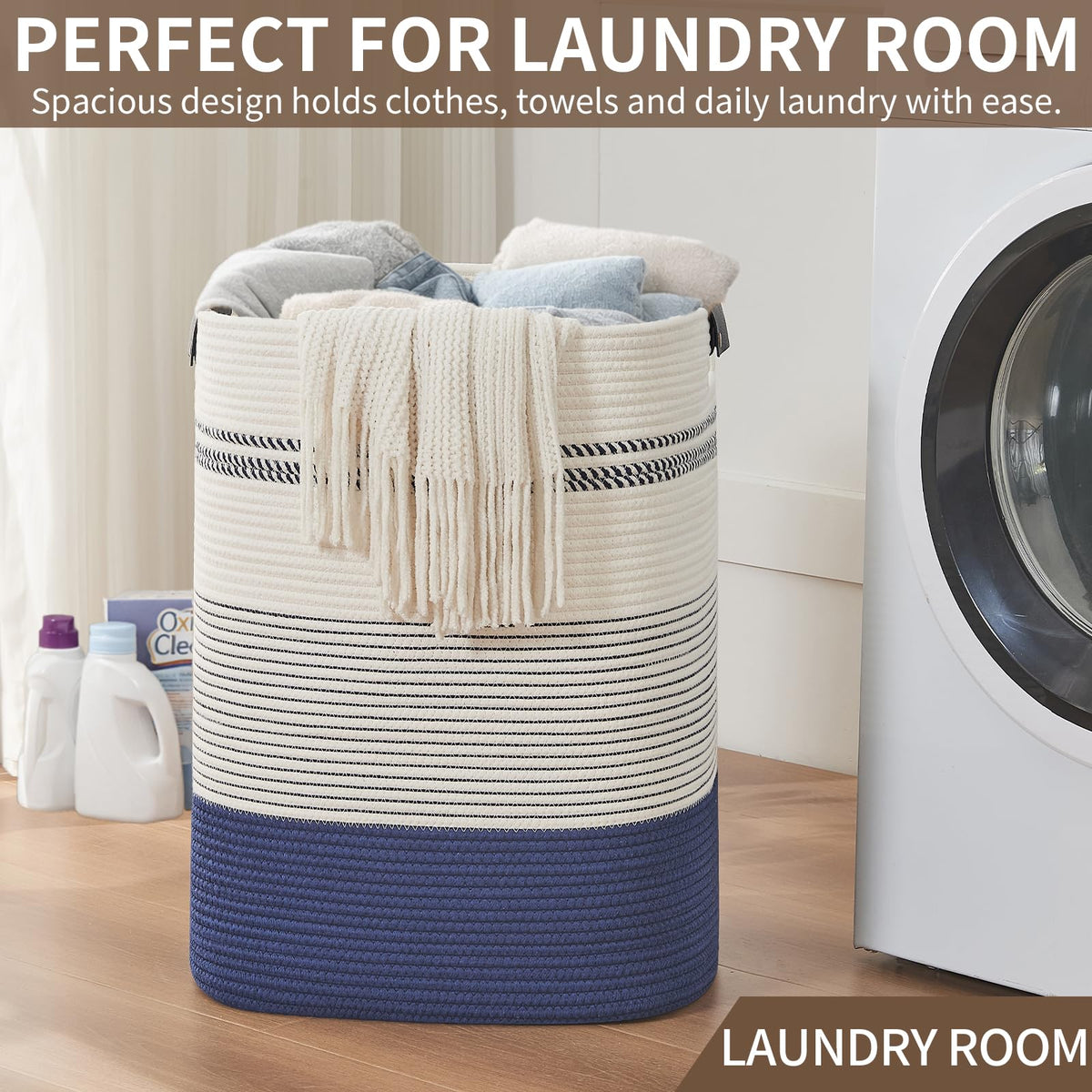 AINUOQI foldable tall laundry hamper fits compact spaces