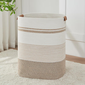 AINUOQI laundry basket handles, sturdy, portable hamper for laundry organization.