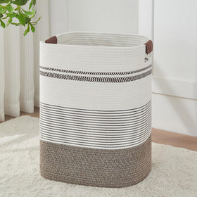 AINUOQI Laundry Hamper tall rope structure for organized laundry