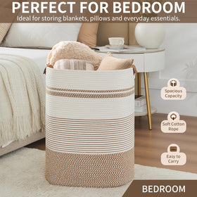 AINUOQI versatile basket supports laundry, toys, and blanket storage