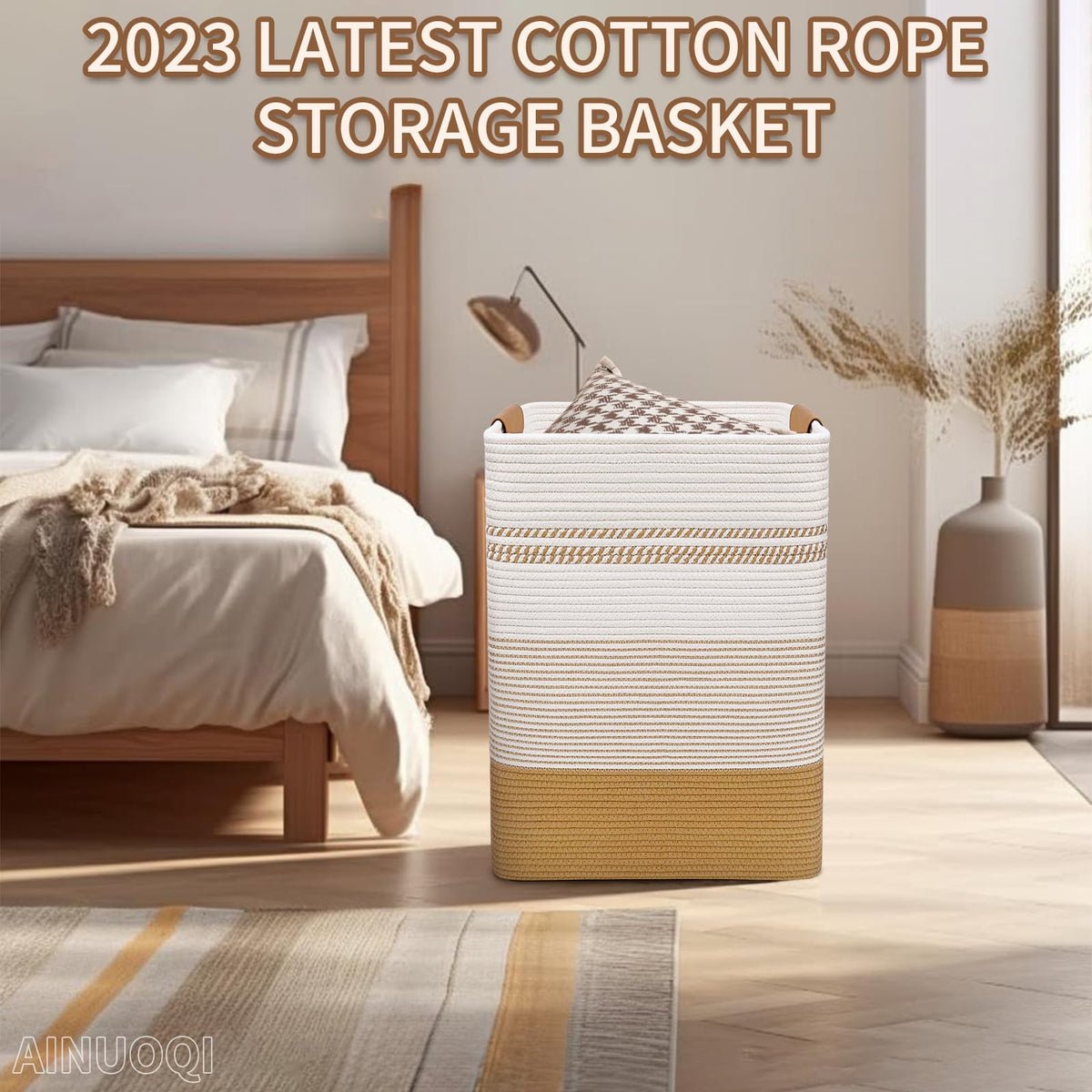 AINUOQI safe cotton basket keeps kids’ toys neatly stored