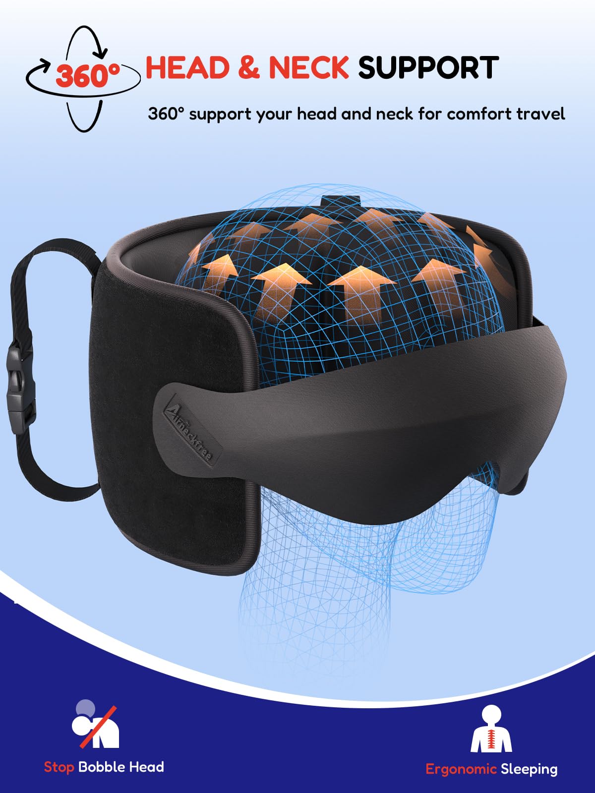 Air Neck Free breathable fabric stays cool during long trips