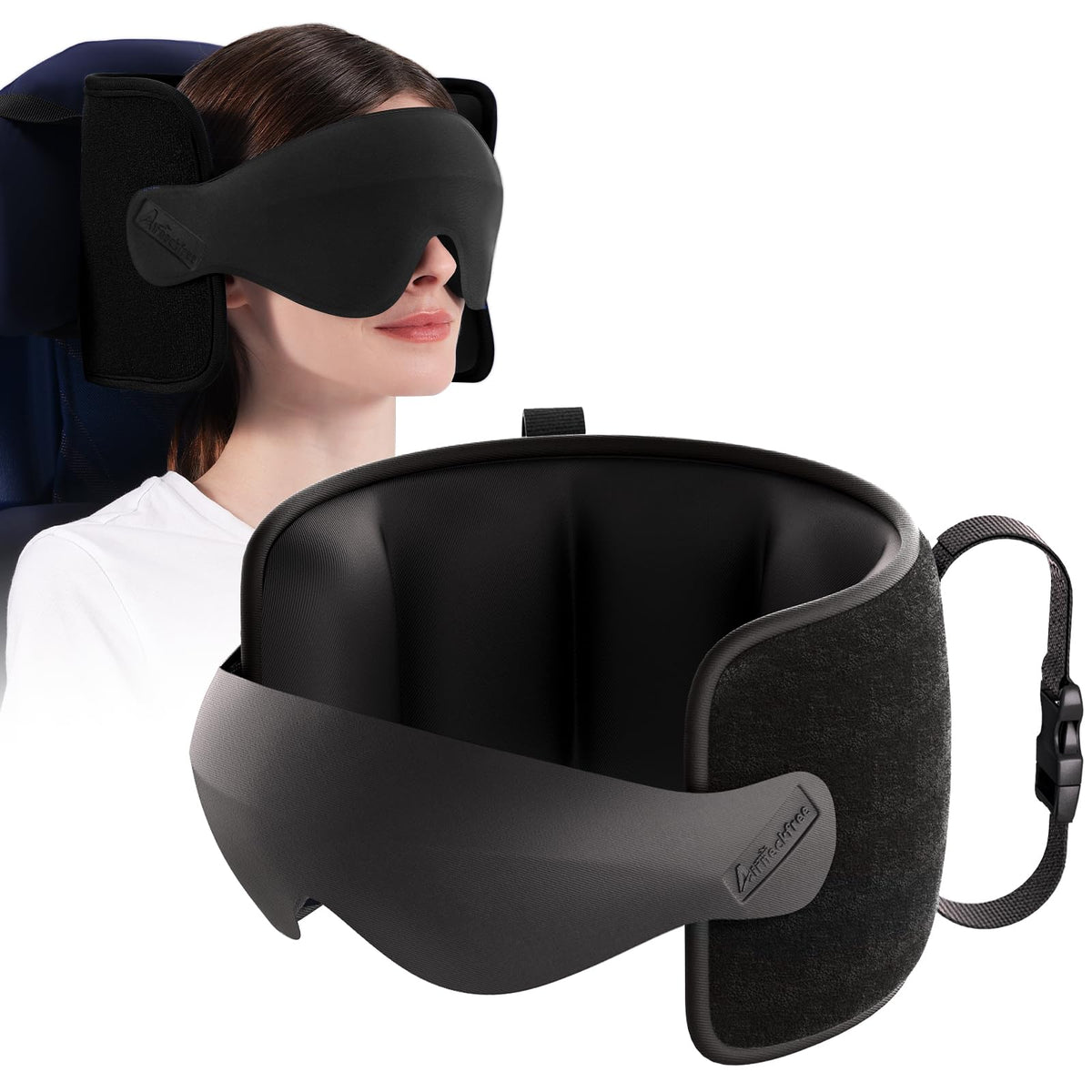 Air Neck Free travel pillow with 360° head support for restful flights