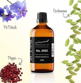 Air-Scent fragrance oil in diffuser demonstrating versatile diffusion in various devices.