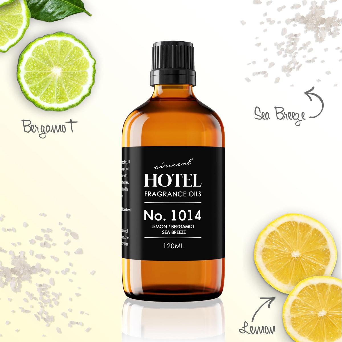 Air-Scent Hotel Diffuser Oil 1014 packaging box on shelf conveys luxury aroma.