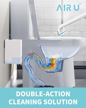AIR U+ 17-inch toilet wand extends reach for thorough scrubbing