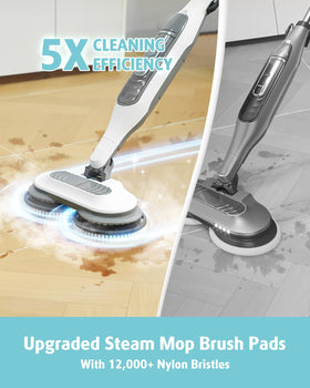 AIR U+ bristle closeup shows durable nylon bristles for tough scrubbing