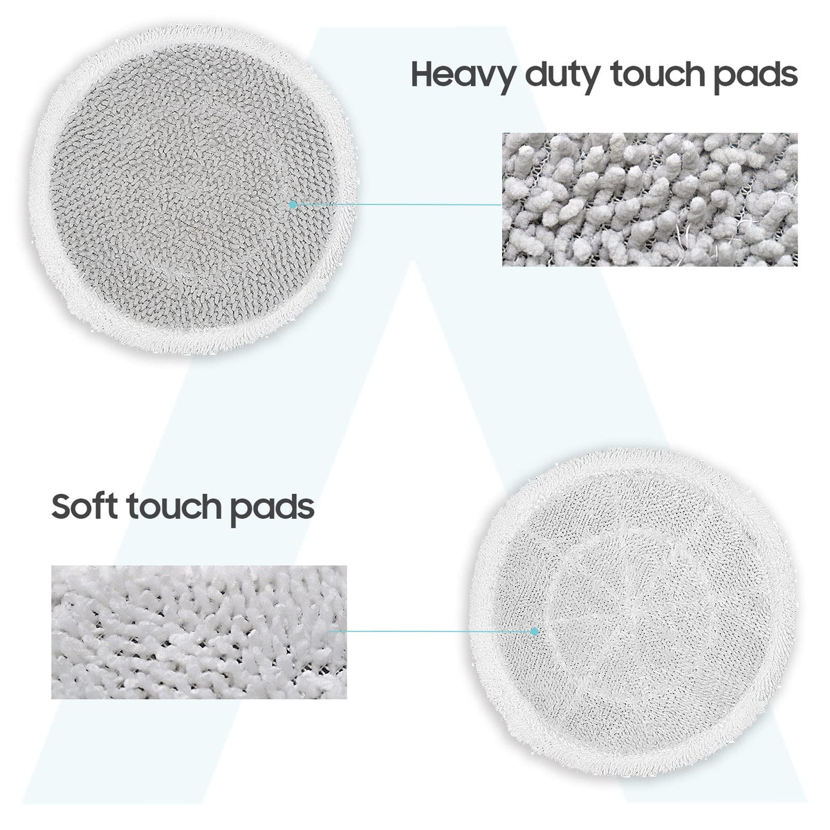 AIR U+ gray heavy-duty soft-touch pad for bathrooms with strong scrubbing