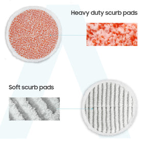 AIR U+ gray-white soft scrub pad for tiles and hardwood floors
