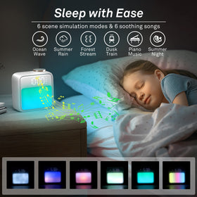 Airivo alarm clock 11 color night light provides gentle bedroom illumination