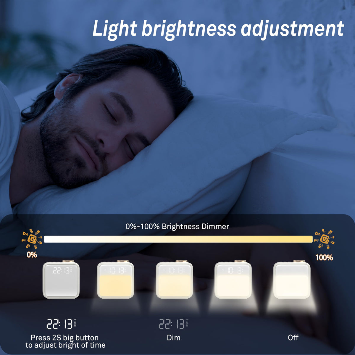 Airivo alarm clock white noise modes create relaxing soundscapes