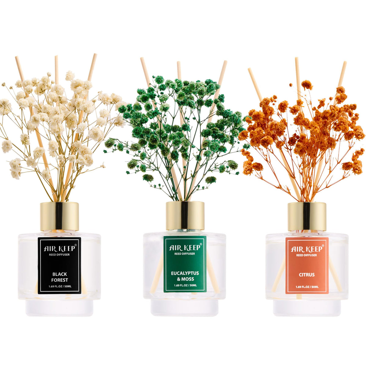 Airkeep Black Forest diffuser bottle releasing earthy aroma for cozy rooms