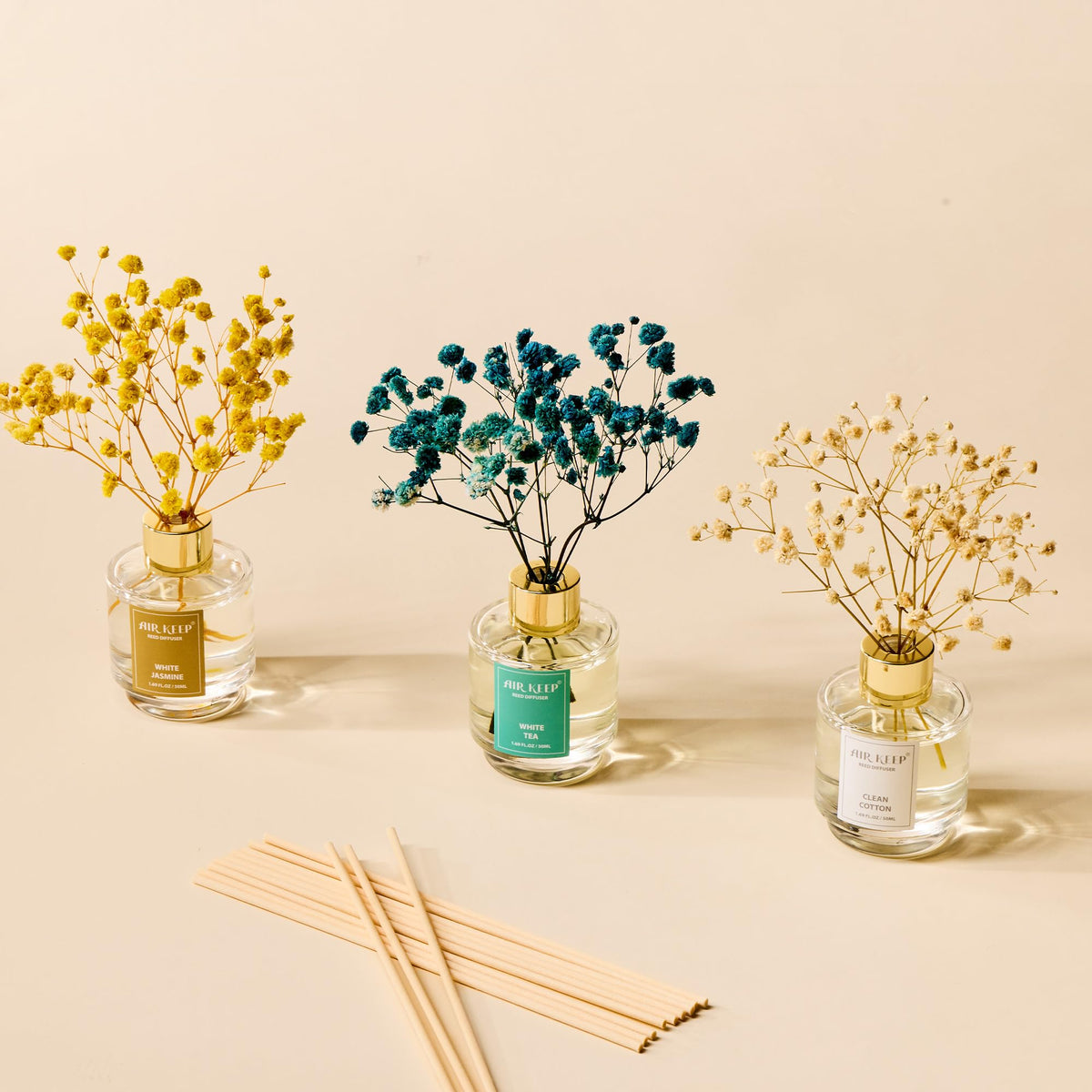 Airkeep diffuser placed on a desk to calm and focus the workspace