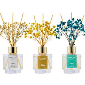 Airkeep reed diffuser set with three bottles for continuous room fragrance