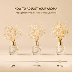 Airkeep diffuser in living room display creating warm ambient fragrance