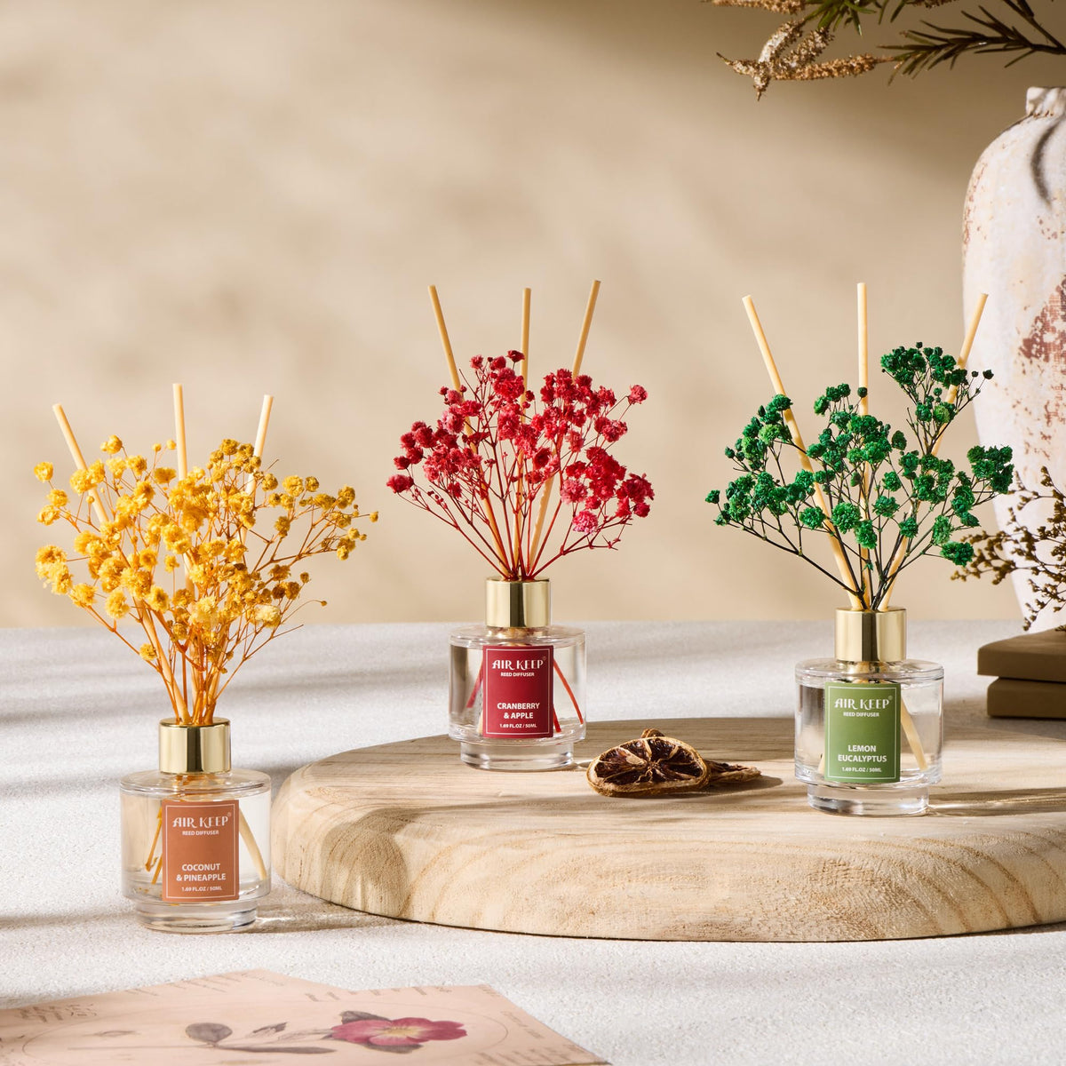 Airkeep reed sticks for easy fragrance control and intensity tuning