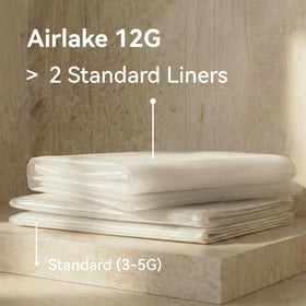AIRLAKE heavy-duty EVA liner showing thick drape and non cling performance