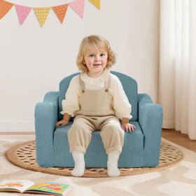 Airpanda comfy toddler chair shown during reading time creates a cozy nook.
