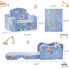 Airpanda glow in the dark toddler sofa emits soft light for bedtime comfort.