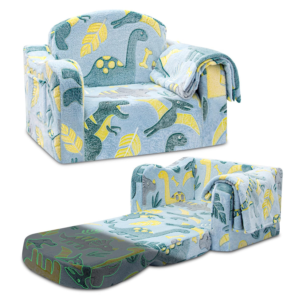 Airpanda glow-pony-toddler-chair glows softly for bedtime comfort.