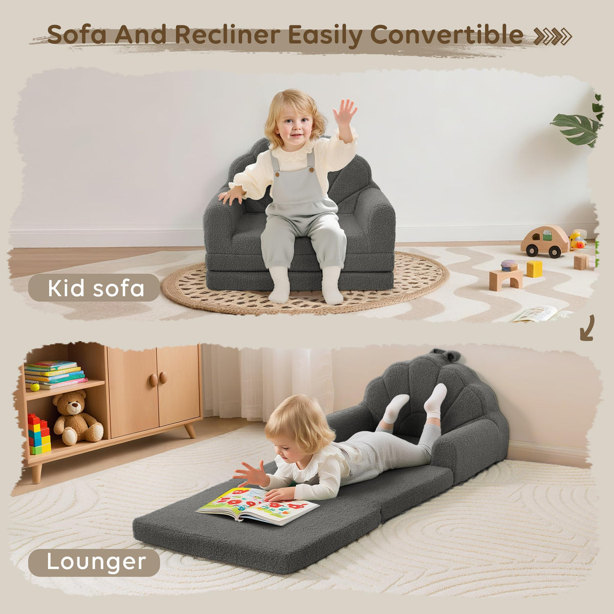 Airpanda playtime reading nook provides cozy seating for kids.