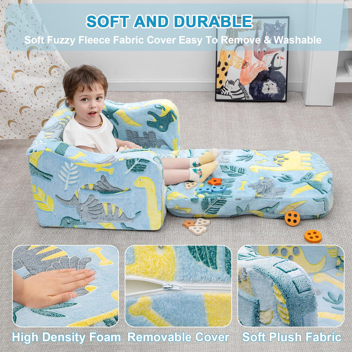 Airpanda removable-machine-washable-cover simplifies cleanup after play.
